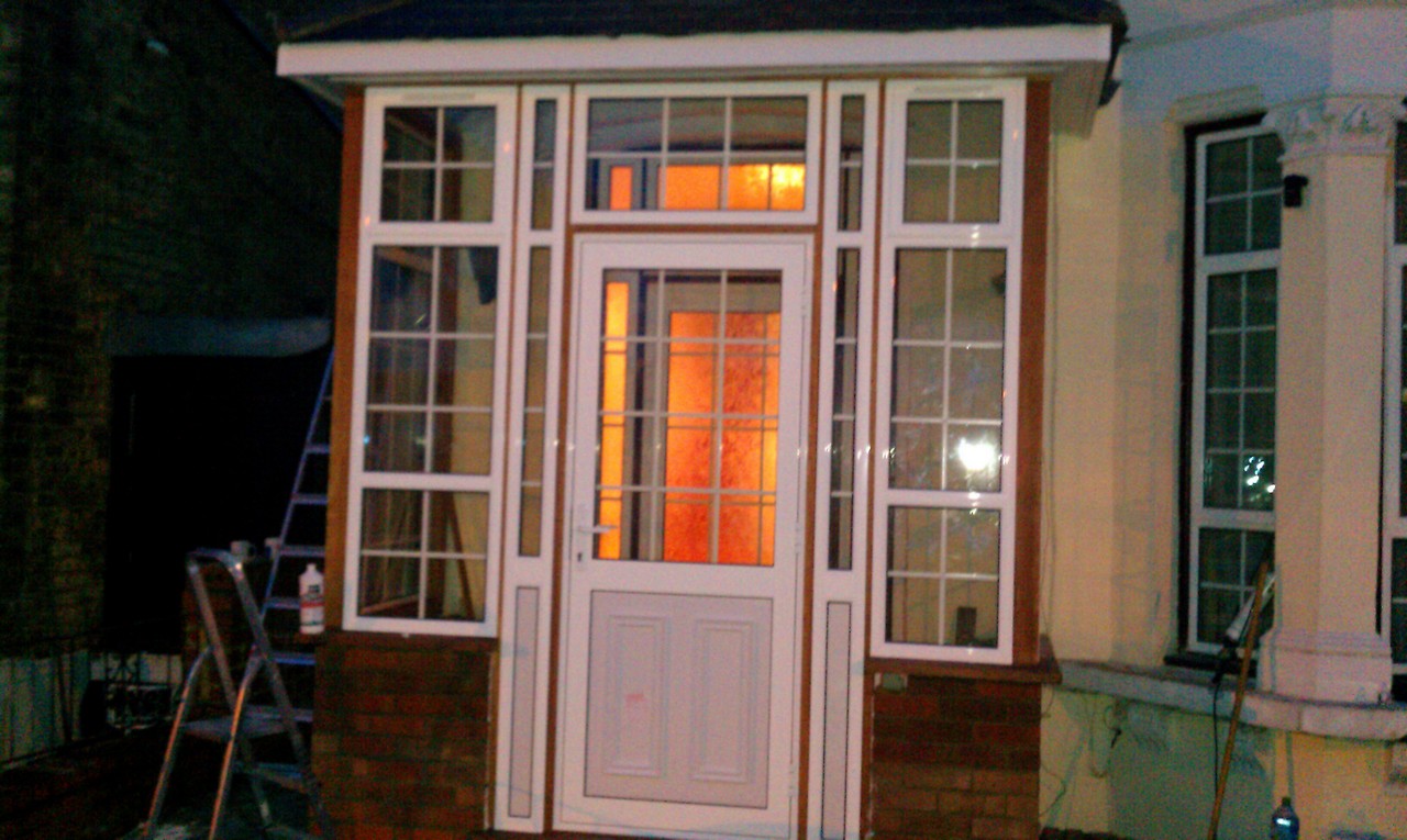 uPVC porch with Georgian bar glazing installed in Newport Pagnell